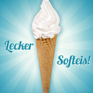 Banner mit Softeiswaffel