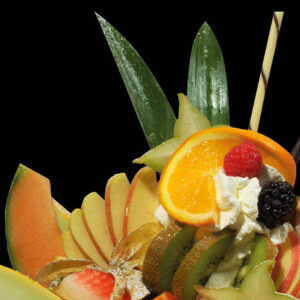 Eiskarte als 8-seitige Broschüre, schwarz