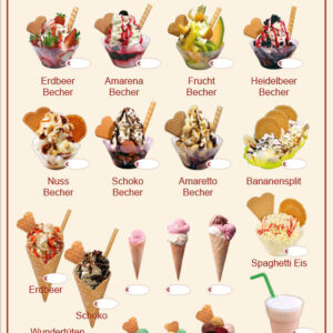 Banner mit Eis zum Mitnehmen - beige