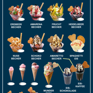 Wetterfestes Banner mit Eis zum Mitnehmen – blau