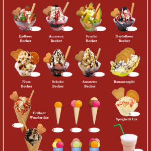 Wetterfestes Banner mit Eis zum Mitnehmen – rot