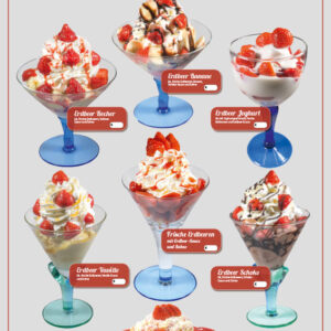 Wetterfestes Banner Erdbeerzeit