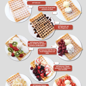 Wetterfestes Banner mit heißen Waffeln