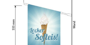 Fahne Lecker Softeis