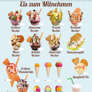Eis zum Mitnehmen, Banner für Kundenstopper