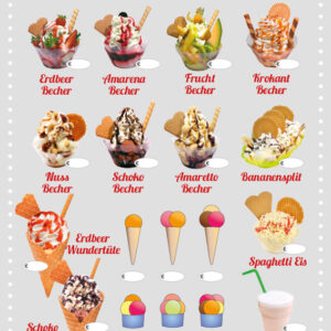 Banner mit Eis zum Mitnehmen