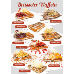 Wetterfestes Banner mit Brüsseler Waffeln - 1 Waffel